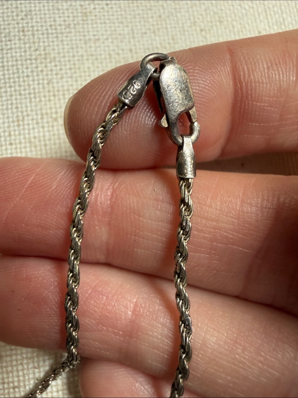 Classic Sterling Silver 925 7in Rope Chain Bracelet - Picture 2 of 8